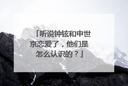 听说钟铉和申世京恋爱了，他们是怎么认识的？