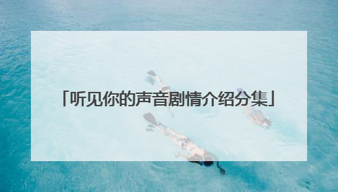 听见你的声音剧情介绍分集