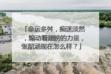 命运多舛，痴迷淡然，煽动着翅膀的力量，张韶涵现在怎么样？