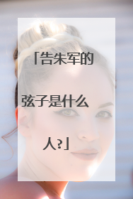 告朱军的弦子是什么人?