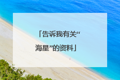 告诉我有关“海星”的资料