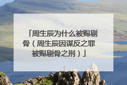周生辰为什么被赐剔骨（周生辰因谋反之罪被赐剔骨之刑）