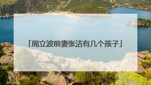 周立波前妻张洁有几个孩子