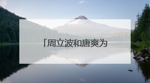 周立波和唐爽为什么互相指责？
