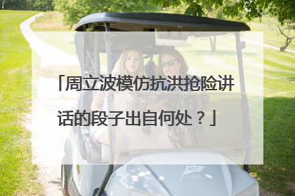 周立波模仿抗洪抢险讲话的段子出自何处？