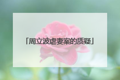 周立波虐妻案的质疑