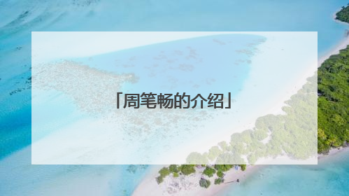 周笔畅的介绍