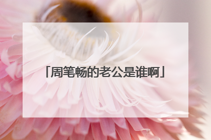周笔畅的老公是谁啊