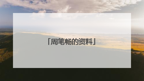 周笔畅的资料