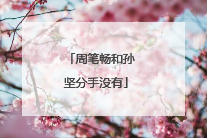 周笔畅和孙坚分手没有