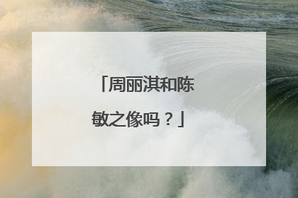 周丽淇和陈敏之像吗？