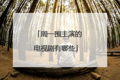 周一围主演的电视剧有哪些