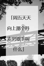 周五天天向上那个丹麦男歌手叫什么