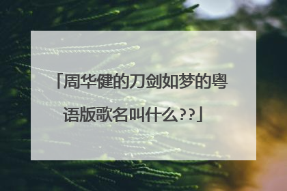 周华健的刀剑如梦的粤语版歌名叫什么??