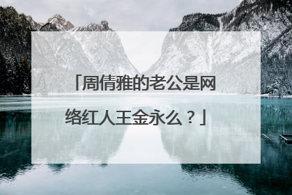 周倩雅的老公是网络红人王金永么？