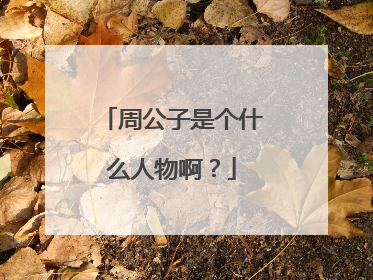 周公子是个什么人物啊？