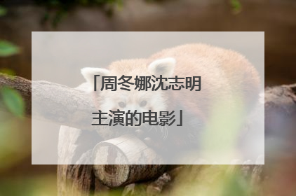 周冬娜沈志明主演的电影