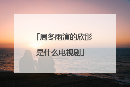 周冬雨演的欣彤是什么电视剧