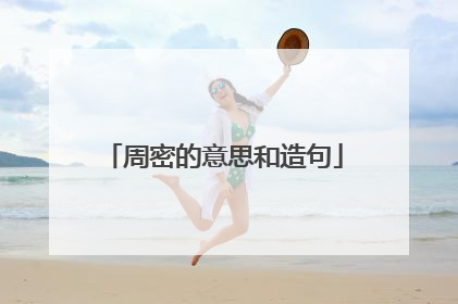 周密的意思和造句