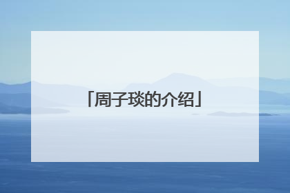 周子琰的介绍