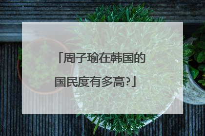周子瑜在韩国的国民度有多高?