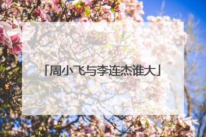 周小飞与李连杰谁大