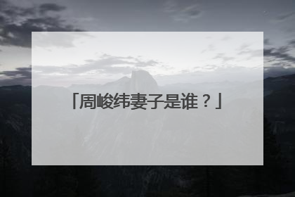 周峻纬妻子是谁？