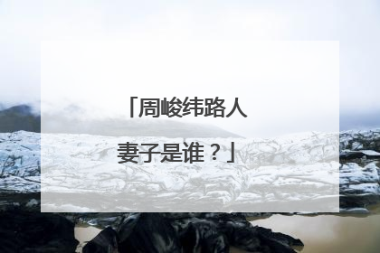 周峻纬路人妻子是谁?