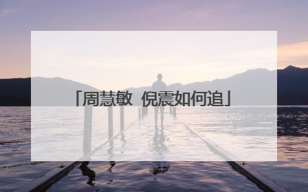 周慧敏 倪震如何追