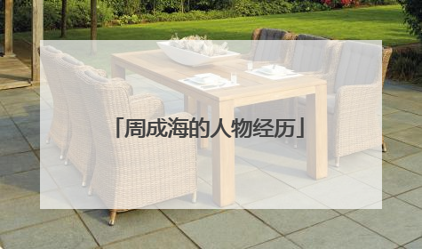 周成海的人物经历