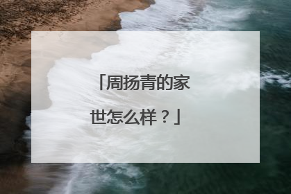 周扬青的家世怎么样?