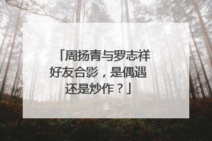 周扬青与罗志祥好友合影,是偶遇还是炒作?