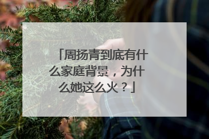 周扬青到底有什么家庭背景，为什么她这么火？