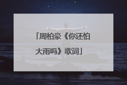 周柏豪《你还怕大雨吗》歌词