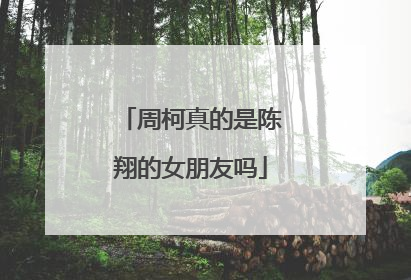 周柯真的是陈翔的女朋友吗