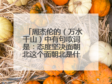 周杰伦的(万水千山)中有句歌词是:态度坚决面朝北这个面朝北是什么意思