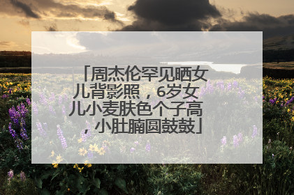 周杰伦罕见晒女儿背影照，6岁女儿小麦肤色个子高，小肚腩圆鼓鼓