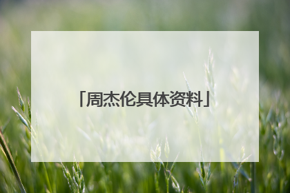 周杰伦具体资料