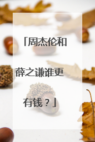 周杰伦和薛之谦谁更有钱？