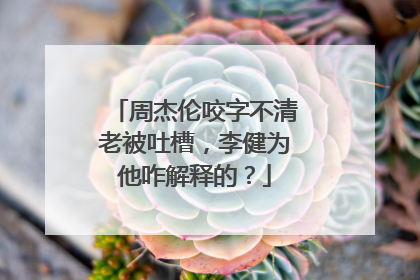 周杰伦咬字不清老被吐槽,李健为他咋解释的?
