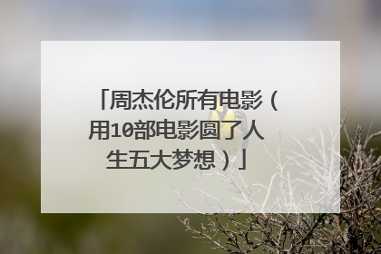 周杰伦所有电影(用10部电影圆了人生五大梦想)