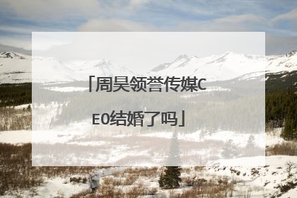 周昊领誉传媒CEO结婚了吗