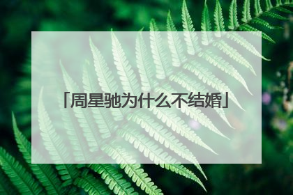 周星驰为什么不结婚