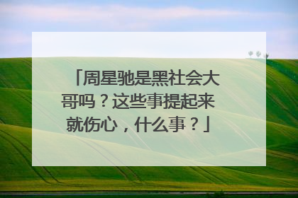周星驰是黑社会大哥吗?这些事提起来就伤心,什么事?