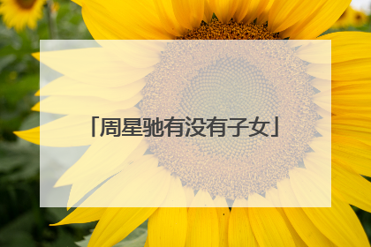 周星驰有没有子女