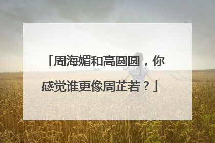 周海媚和高圆圆，你感觉谁更像周芷若？