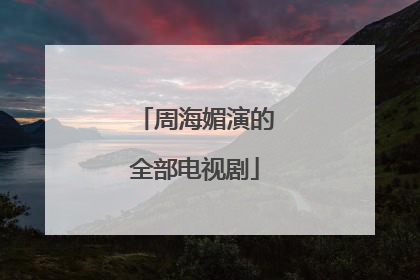 周海媚演的全部电视剧