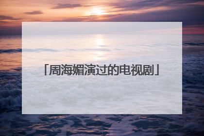 周海媚演过的电视剧