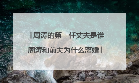 周涛的第一任丈夫是谁 周涛和前夫为什么离婚