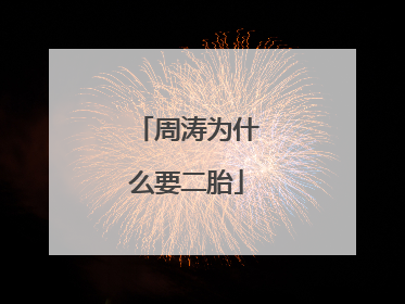 周涛为什么要二胎